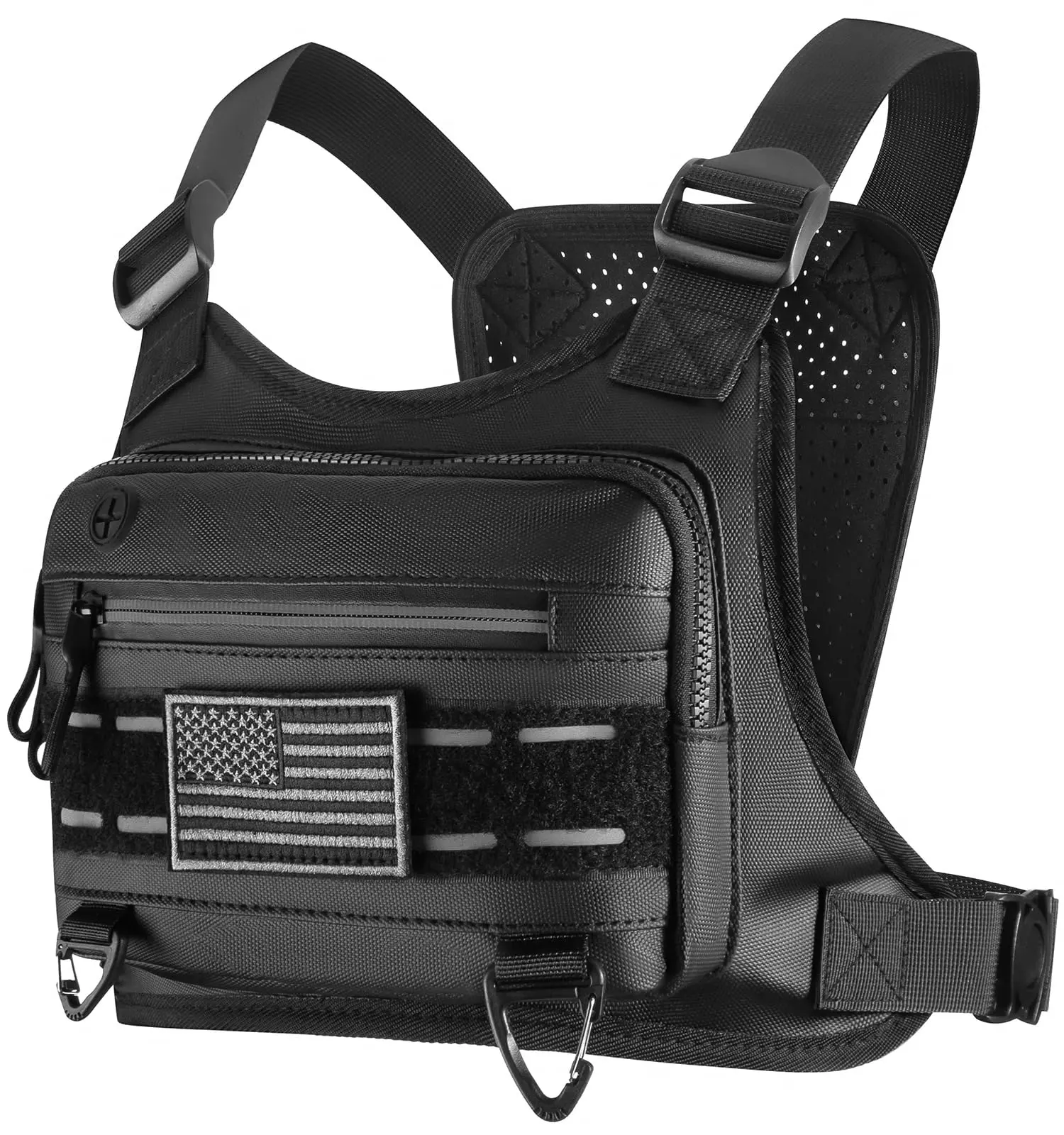 Men's Tactical Chest Bag - Water-Resistant, Lightweight Active Gear, Men's Accessories for Outdoor Sports, Daily Use, Tactical Accessories, Adjustable, Hands Free