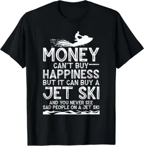 100% cotton Unisex Funny Jet Ski Gift For Water Sport Lover Ski Rider Men Women T-Shirt