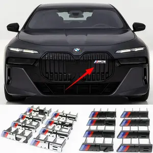 BMW M1-M8 Series Special 3D Front Grille Emblem Badge Sticker, Front Bumper Decorative Emblem, Car Emblem Modification Accessories, Car Stickers, Fit for BMW M1/M2/M3/M4/M5/M6/M7/M8