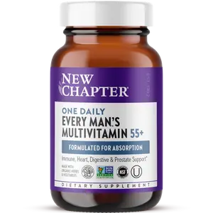 New Chapter Every Man's One Daily 55+ Multivitamin |  Vitamins for Men 50 plus + Brain, Heart, Digestive, Prostate & Immune Support with 20+ Nutrients + Astaxanthin - 30ct