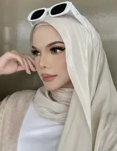 Shimmer Chiffon Hijab Scarf Shawl With Luminous Flow Lightweight For Versatile Modest Wear,  Fashionable
