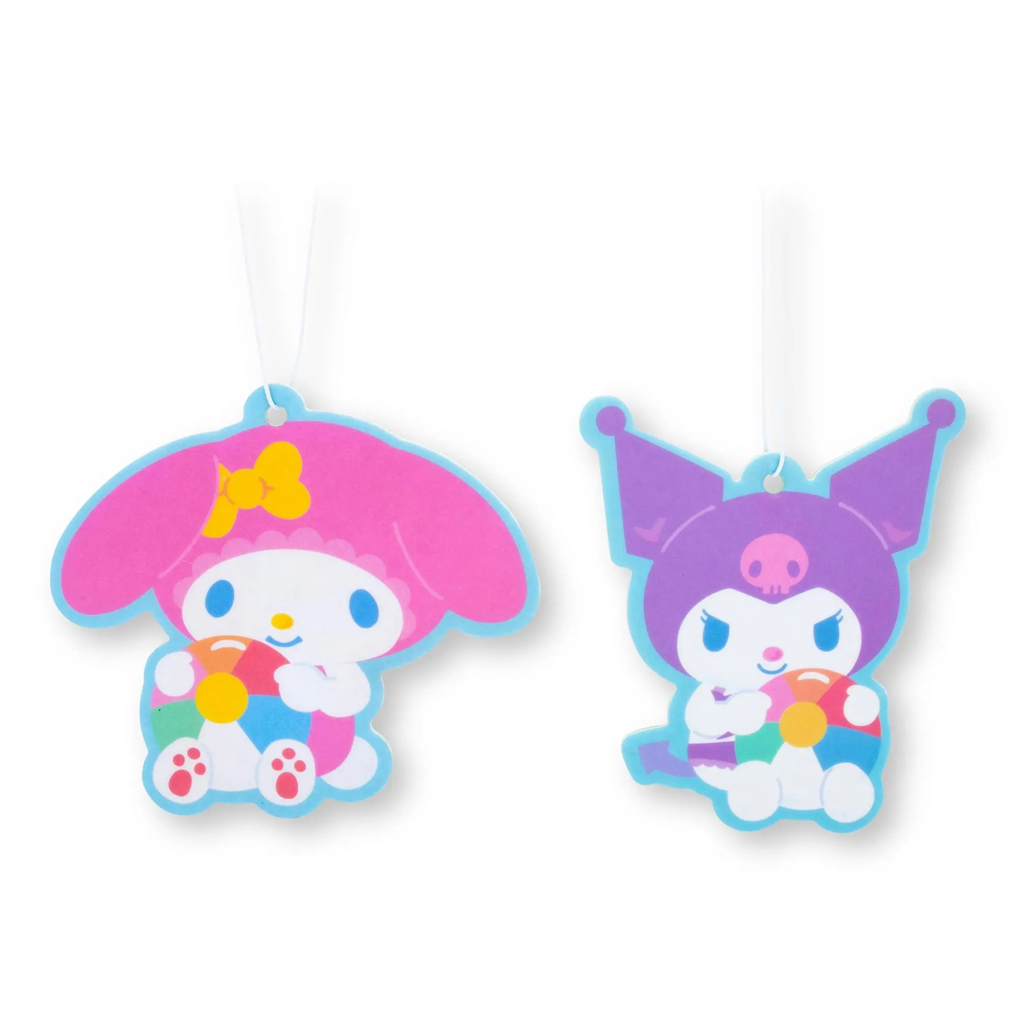 Sanrio My Melody & Kuromi Cute Duo Set - 2-Piece Blueberry-Scented Air Fresheners with Elastic String, Car Fragrance & Room Odorizer for Home Use