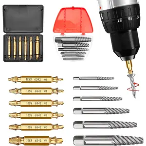 12 count Stripped Screw Extractor Set - Easy Out Screw Extractor Set,Hss 6542 Bolt Extractor Kit,Stripped Screw  for Remove Stripped Screws and Broken