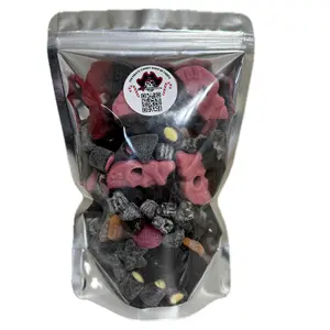 Premium Salty Mix Bag (1/2 lb) - Swedish Candy - Top flavors of Salty Swedish Candy including BUBS Raspberry Licorice Skulls