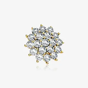 Golden Grand Sparkle Flower Dermal Anchor Top