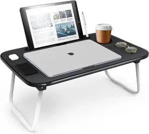Nestl Laptop Bed Tray Table Portable Lap Desk with Foldable Legs Reading Desk for Sofa Couch Floor Medium Size Durable Construction Ergonomic Design