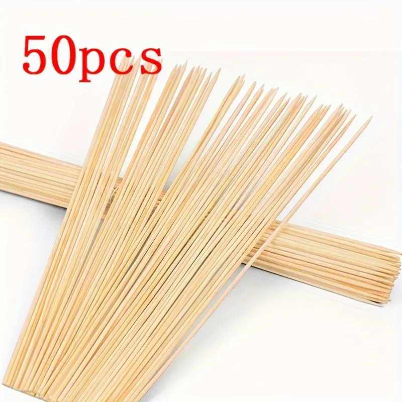 50pcs Plant Support Wooden Sticks Plant Supports Stakes Professional Bamboo Plants 40cm Canes Flower Climbing Vegetable Plant Garden Obelisk Trellis Garden Supplies