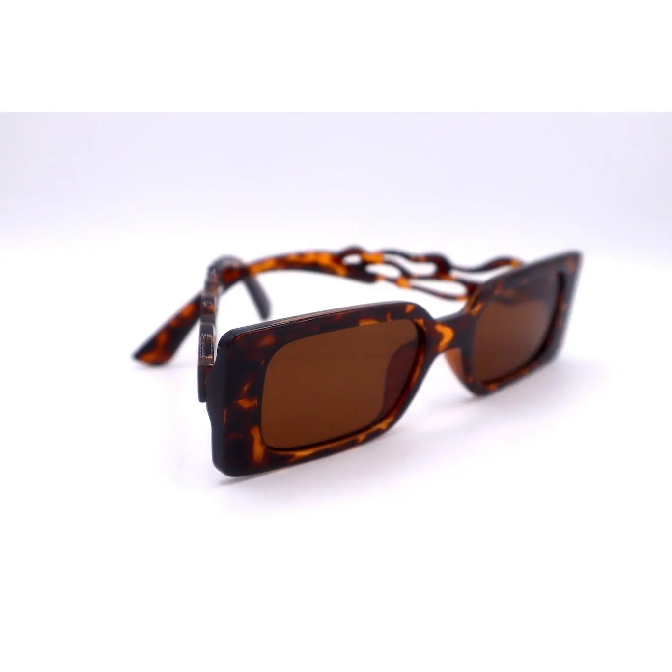Small Square Shaped Wavy Sunglasses