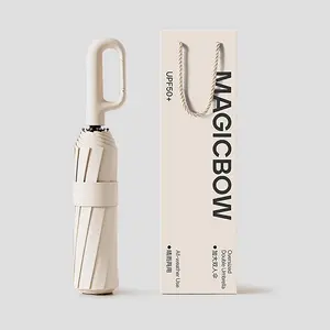 Windproof Folding Travel Umbrella with Hook Handle - and for Activities