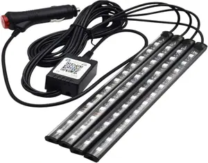 Atmosphere LED Car Lights,pcs  LEDs RGB Bluetooth APP Control Car Interior LED Strip Music Lighting Kits for DIY Indoor Party.Car Cigarettet,DC V.