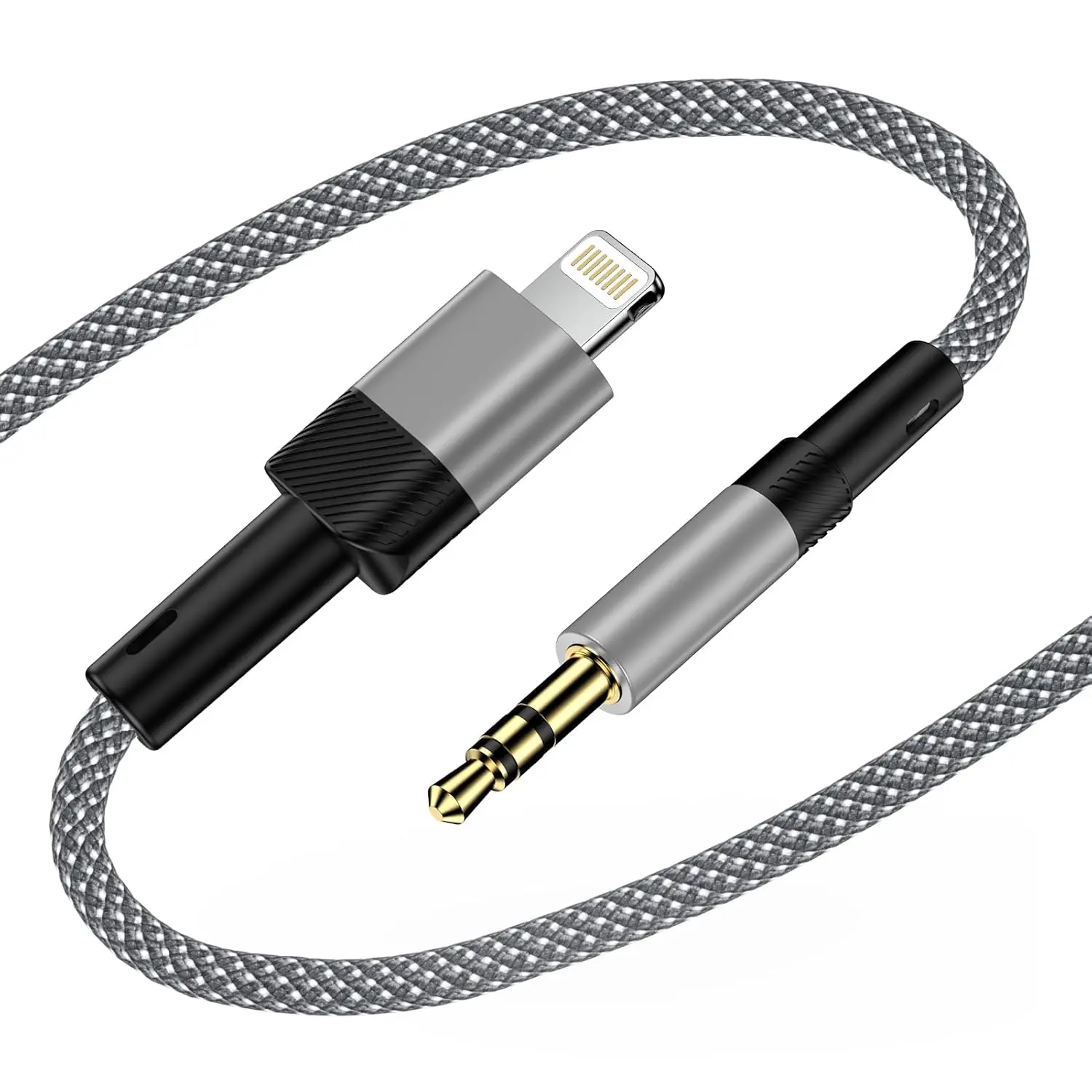 for iPhone Lightning to 3.5mm Audio Cord 6FT,Aux Audio Cable Jack Cord Lightning Compatible with iPhone 14/14 Pro Max/13/12/12 Pro/12 Pro Max/11 Pro/XR,Aux Cord for Home Stereo Car Speaker Headphone
