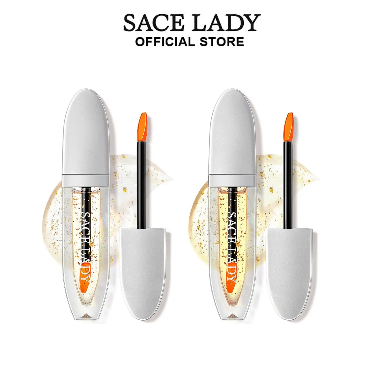 SACE LADY Tinted Lip Oil Set,2 Pcs,Moisturizing Long Lasting Waterproof Lip Tint,Color Change Lip Gloss