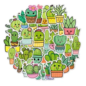 300 Pcs Cactus Stickers Succulent Plant Decals for Luggage Laptop Office Decor, Daily Use & Item Decoration