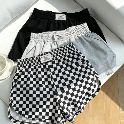 Women's Casual Loose Fit Shorts, Elastic Waist Camo Print and Solid Color, Summer All-Season Versatile Pants, 3 Piece Set, Camouflage