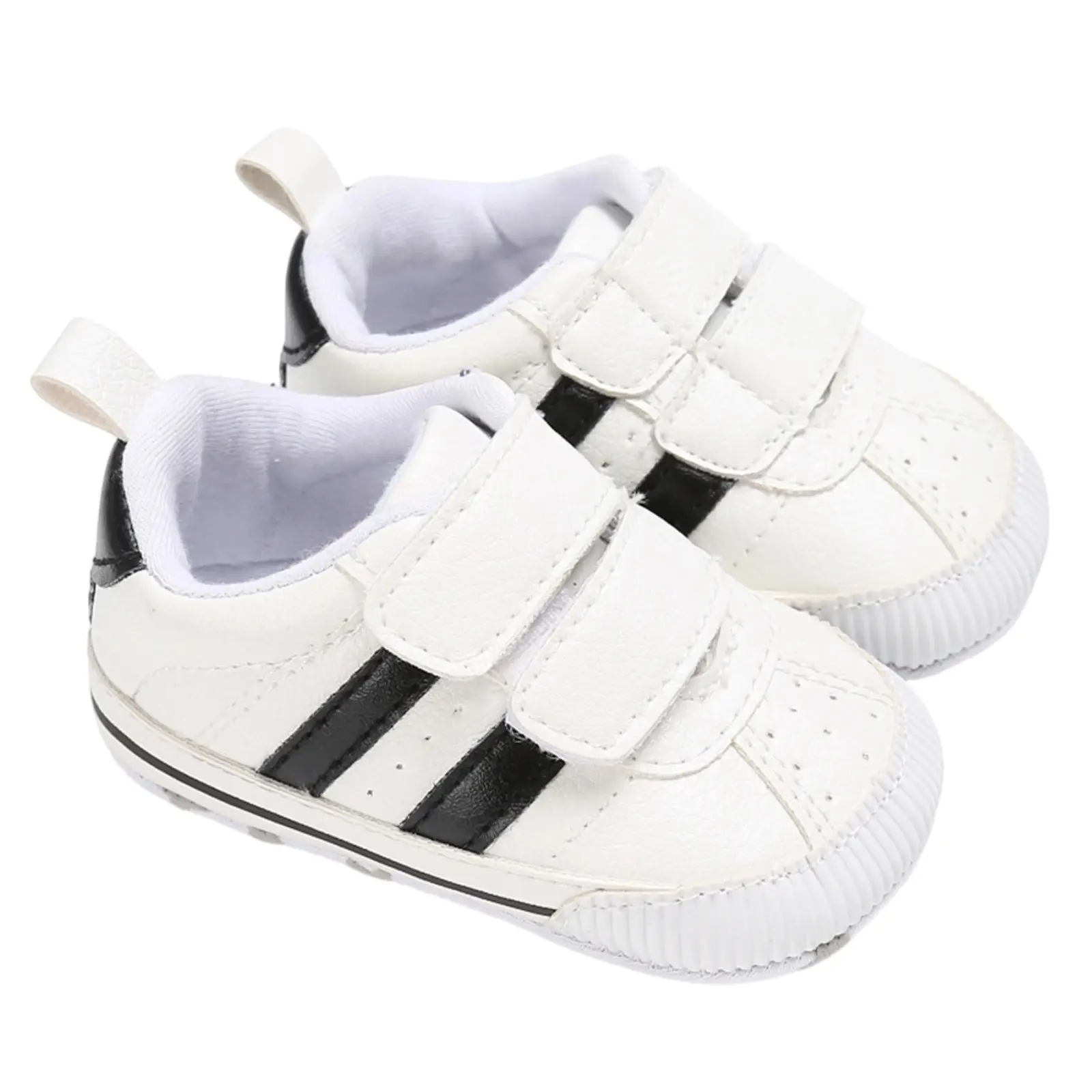 Unisex Prewalker Toddler Shoes, Non-Slip Soft Rubber Sole First Walking Footwear for Infants, Baby Crib Dress Shoes