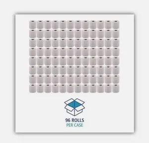 96 Rolls Bath Tissue Toilet Paper Bulk Value Pack - 500 Sheets per Roll, 2-Ply White Sheets for Home & Office Use