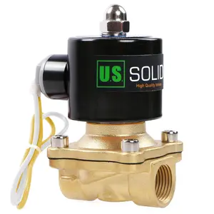 U.S. Solid 1/2" Brass Electric Solenoid Valve 110VAC SEAL N.C.