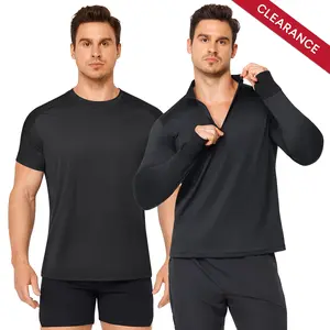 Nebility Men's Compression Long Sleeve Shirt with Reflective Strip Quick Dry Moisture Wicking UV Sun Protection for Fishing Workout Gym Athletic Activities