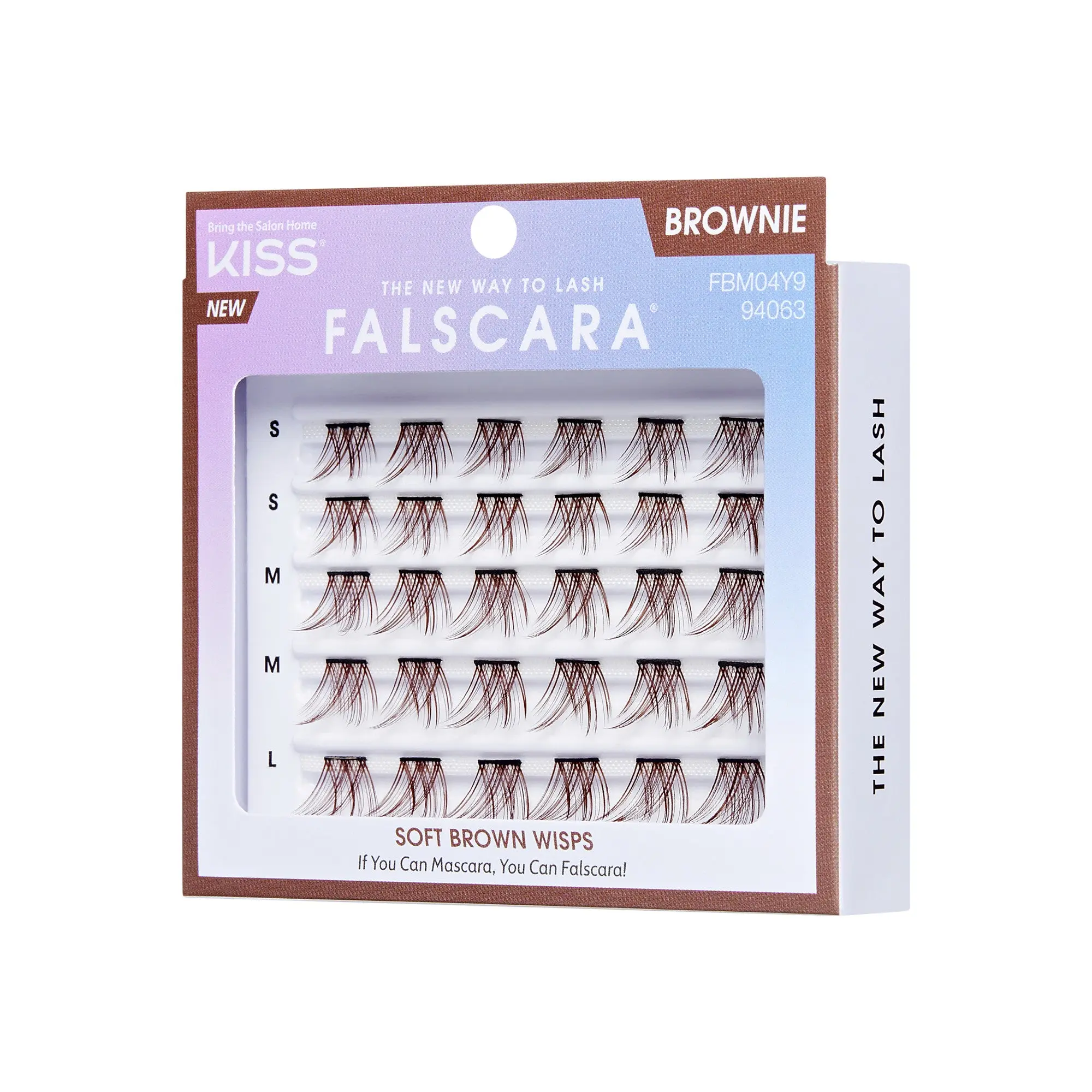 Falscara Brown Wisps Multipack - Brownie | DIY False Lash Extensions, Medium Glam, Cluster Lash, Wispy Lashes, 30 Wisps, 10mm-14mm