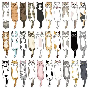 30Pcs Cat Bookmarks Set Colorful Cartoon Paper Bookmarks for Students Page Markers for Books School Supplies Stationery Gifts