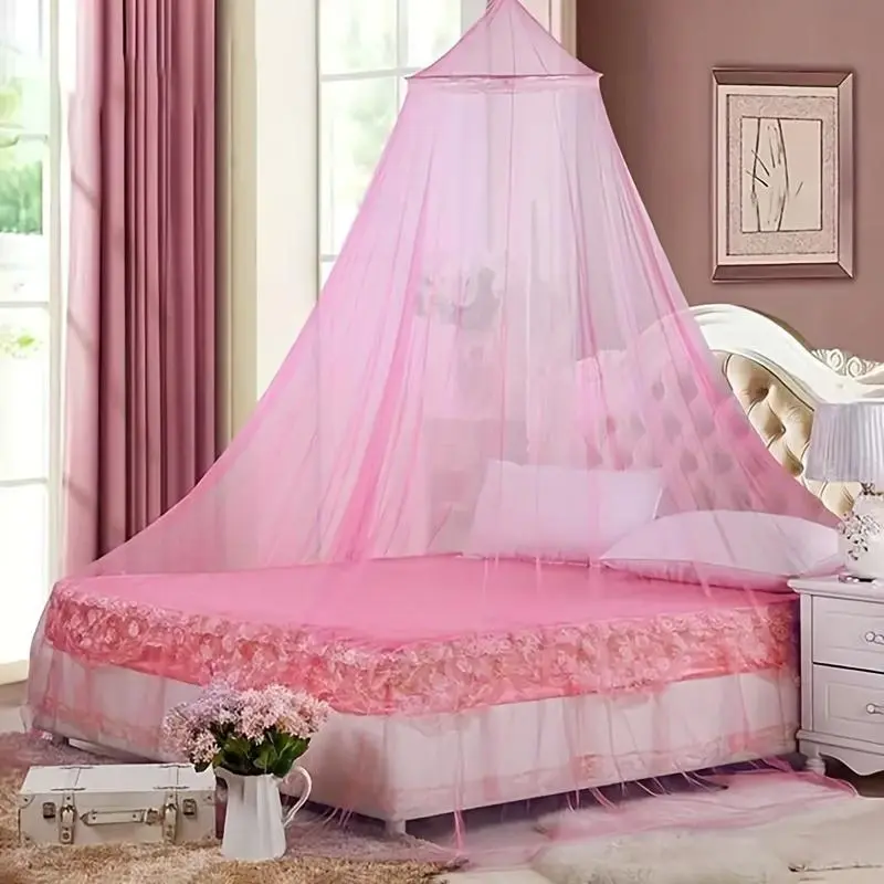 Solid Color Mosquito Net, 1 Count Fashionable Hanging Mosquito Net, Bed Canopy for Girls, Bedroom Decor, Home Decor, Bedding Supplies, Mosquito Netting