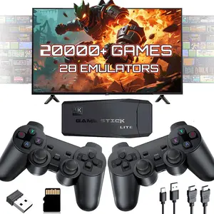 20000+ Games Retro Gaming Console,2026 Home Game Console Wireless Double Handle PSP Arcade Double TV Game Console,With 64GB memory card,Plug and Play Video Game Stick, 4K 1080p HDMI Output TV for smart TVs, computers, Projector.