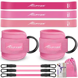 Ankle Resistance Bands Set, Adjustable Leg Straps Set Leg Fitness Equipment Sets for Cable Machines, Strength Training, Glute Workouts Home Gym Equipment Women Men