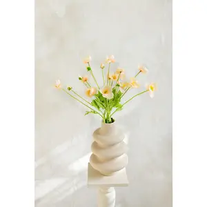 23.6" Champagne Pink Faux Poppy Flower Stem – Silk Poppy for DIY Floral Arrangements, Wedding Centerpieces, Home Décor & Flower Bouquets