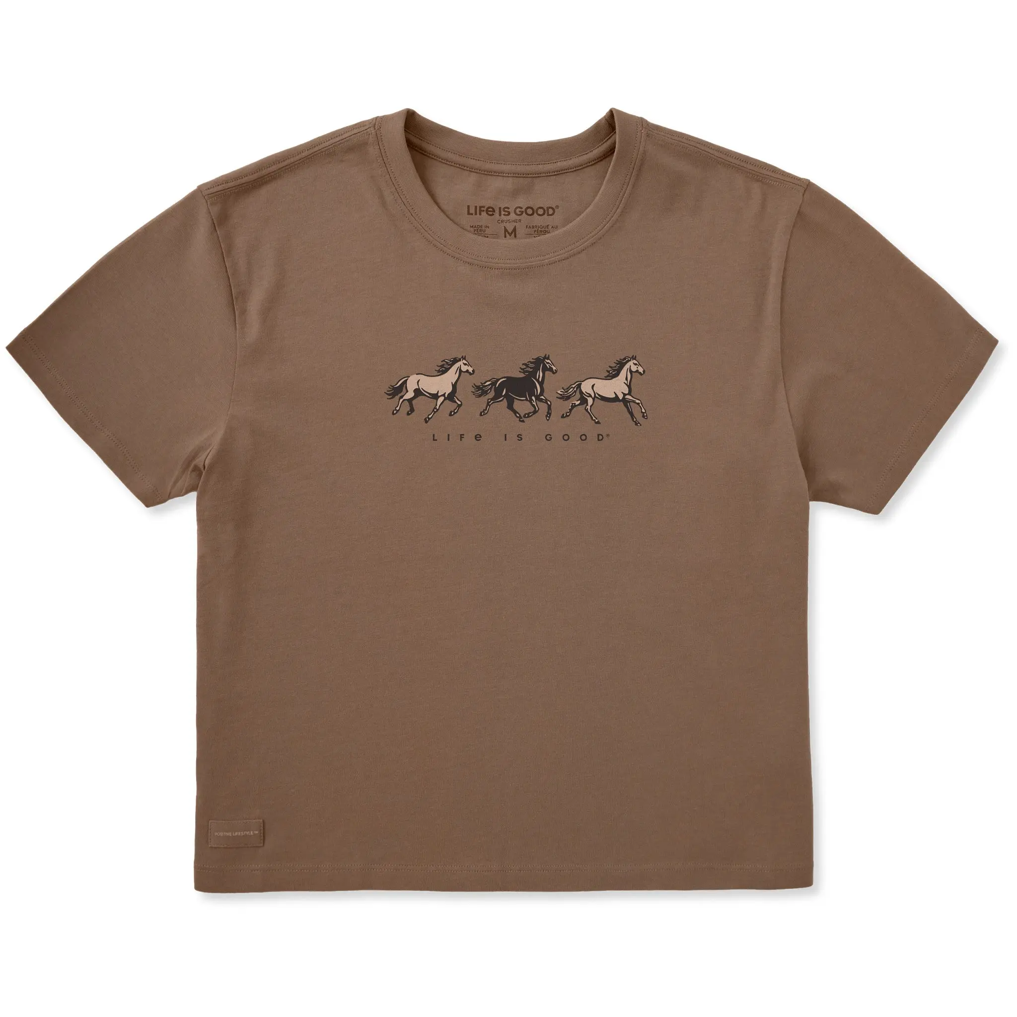 Women's Galloping Horse Trio Short Sleeve Crusher Boxy Tee