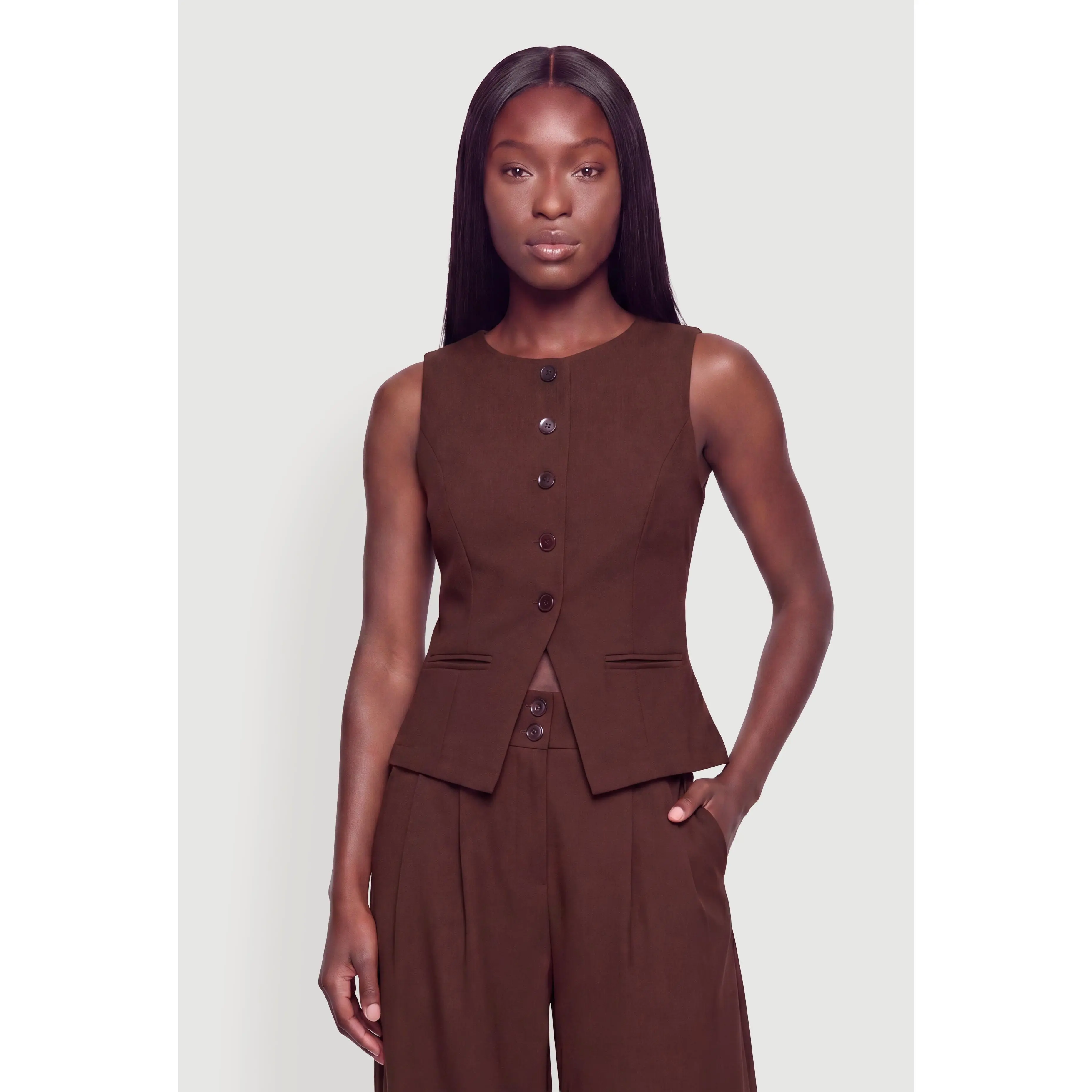 Tailored Button Front Waistcoat