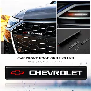 Chevrolet Car Front Grille Logo LED Light, High Bright Grill Lamp, Car Illuminated Emblem Decoration, Custom Car Modification Upgrade Accessory, Car Decorative Light, Car Led Lights