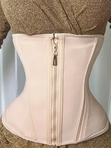 1Pc Waist Trainer for Women Latex Underbust Tummy Control Waist Cincher Corset Hourglass Body Shaper Zipper and Hooks