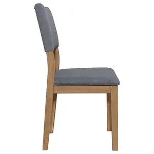 Sharon Fabric Upholstered Dining Side Chair Brown (Set of 2)