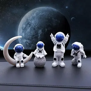 4Pack Astronaut Figures Toys Blue Astronaut Cake Topper Set Electroplating Mirror Resin Astronaut Statues Decor Spaceman Ornament for Space Themed Car Dashboard Home Desktop Gift - Tools & Hardware.