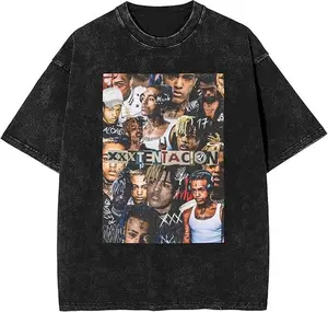 XXXTENTACION Shirt, Retro Design, High Quality Tee, X Rapper,Short Sleeve Crew Neck T-Shir, Fitted, Pull On, Casual, Unisex Cotton T-Shirt