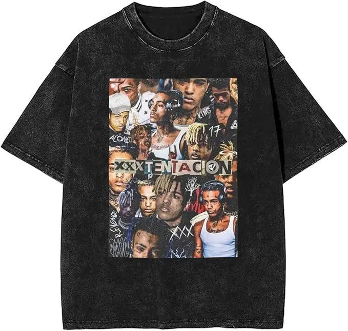 XXXTENTACION Shirt, Retro Design, High Quality Tee, X Rapper,Short Sleeve Crew Neck T-Shir, Fitted, Pull On, Casual, Unisex Cotton T-Shirt