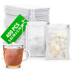 400 Pcs Disposable Tea Bags for Loose Leaf Tea - Reusable Tea Bags Empty Tea Bags for Loose Tea Filter Bags Tea Infuser for Loose Leaf Tea Bags - Loose Leaf Tea Infuser Tea Sachets for Loose Tea