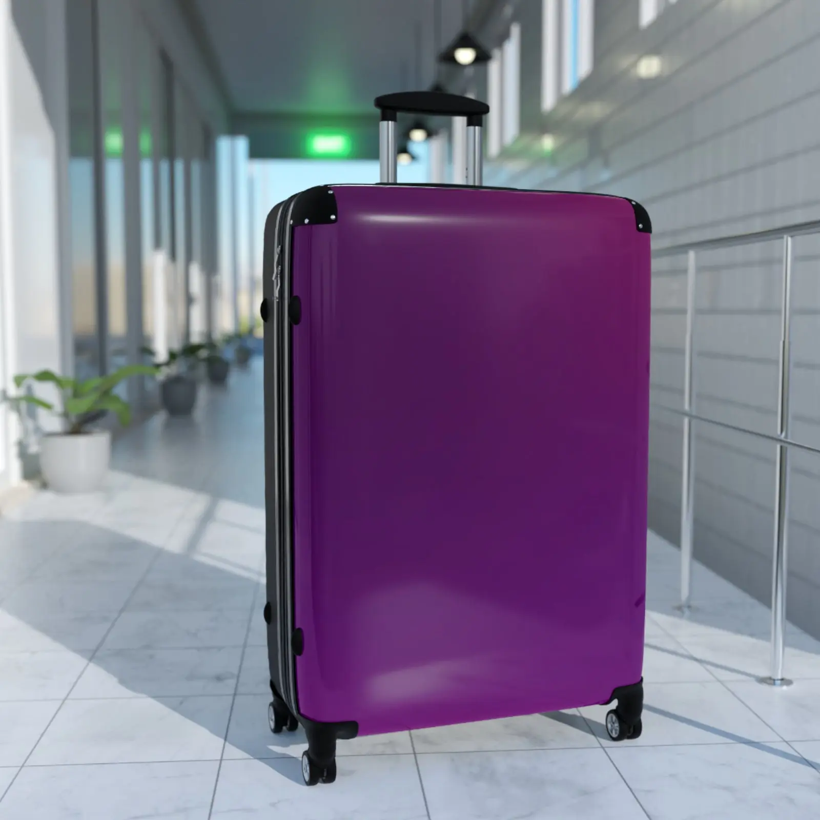 Purple, Suitcase, Stylish Suitcase for Travel, Luggage for Vacations, Trendy Carry-On, Personalized Travel Bag, Perfect Gift for Travelers