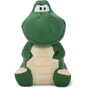 Ceramic 10.1 x 8.9 Everyday Cookie & Candy Jar with Airtight Lid: Perfect for Kitchen Canisters, Pet Treat Containers & Decorative Storage, Tyrannosaurus Rex Dinosaur