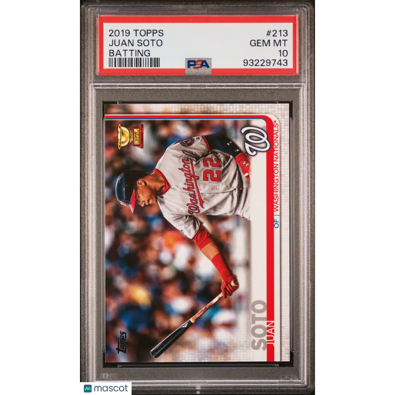 Juan Soto PSA 2019 Topps Batting #213 10 93229743