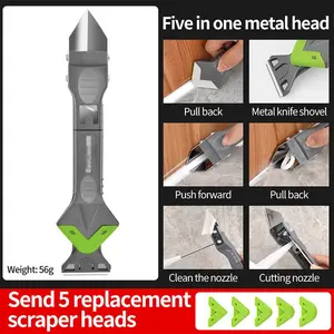 Silicone Grout Filling Tool Set, Caulk Gun, Sealant Dispenser, Corner Scraper, Kitchen Bathroom Sink Renovation, Ca Prop 65 Compliant