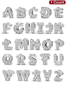 1PC New Original 26 Letters Series, Alphabet Charms, Bow Pendant Christmas Beads and Pendant Letter Charm Beaded Designer Bracelet Making DIY Gift Ladies Daily Wear for Women as Gift Jewelry Beads Charms Accessories Diy With Charms