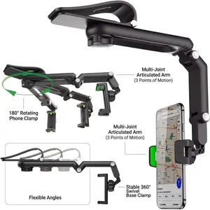 Car Sun Visor Phone Holder, Multifunctional Adjustable Phone Holder, Universal Phone Navigation Holder, Car Interior Accessories, Car Essentials mount stable design phone holder mount foldable navigation bracket 360 upgrade clip porta celular