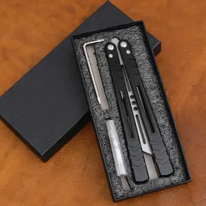 Multifunctional Beginner Trainer, Aluminum Handle, Unsharpened Blade, Flip Tool, Outdoor Bottle Opener, with Side Bottle Opener, Perfect Gift for Friends, Lg05