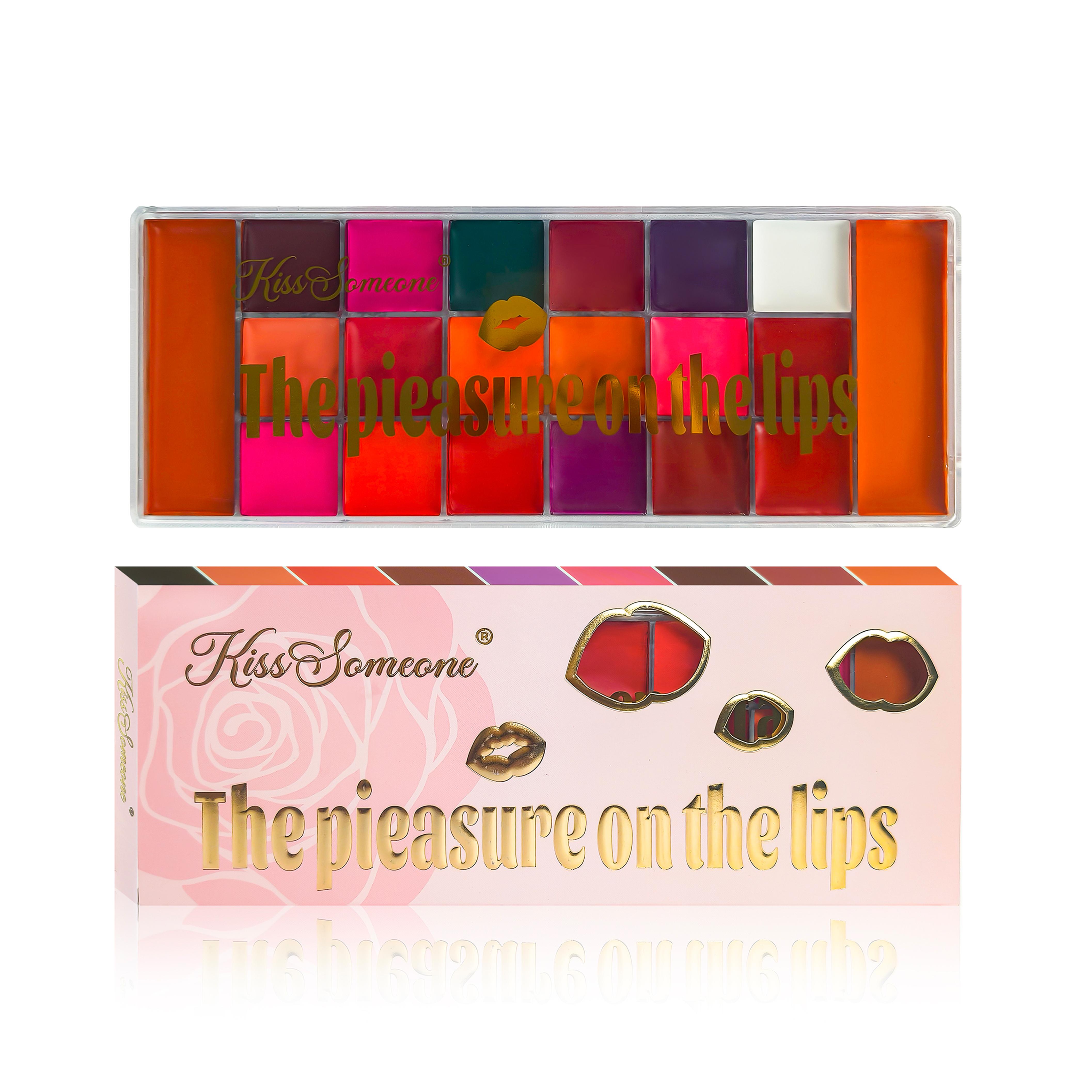 Multicolors Lip Palette Cream Lipstick Set – Blendable Matte & Glossy Lip Colors, Finger Makeup Lip Tint, Custom Shade Mixing, Long Lasting Moisturizing Smudge Proof Lip & Cheek Kit for Makeup Artists & Beginners