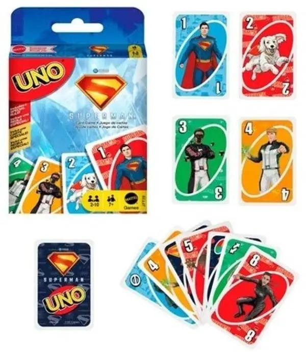 Mattel Games - UNO: Superman  [COLLECTIBLES] Card Game, Table Top Game