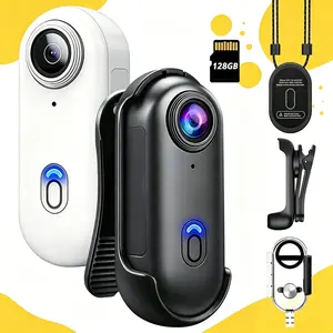 NUISK Thumb Action Cam - Portable POV Body Digital Camera, Ultra Compact Hands-Free Magnetic Sports Cam, Tech Gadgets Vlogging Equipment, U3+ Card Support, Waterproof, Ideal for Cycling, Perfect Gift for Beginners, Batteries Compatible