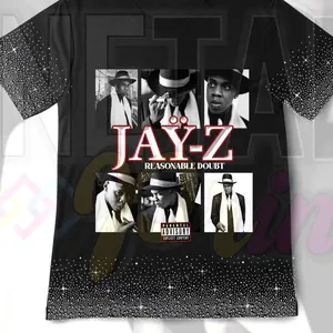 Rhinestones JAY-Z Graphic Concert Shirt, Reasonable Doubt Shirt EQK