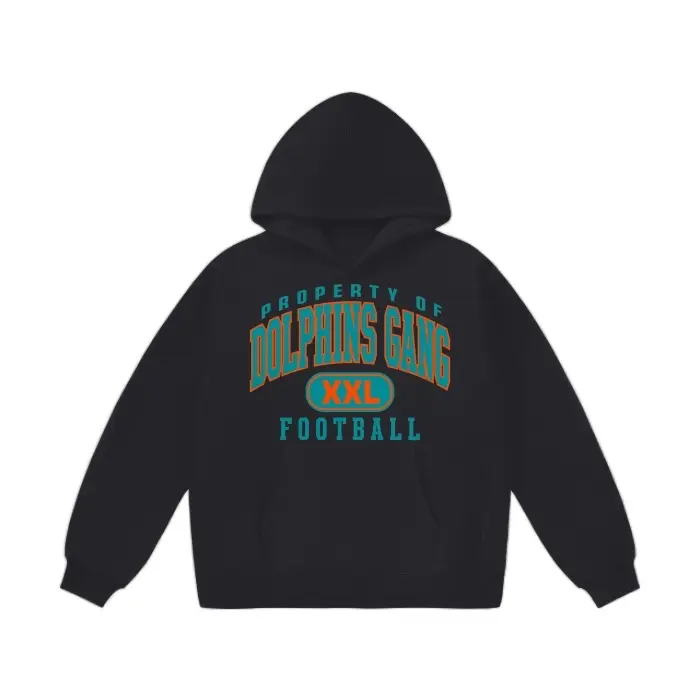 DG Men's Gym Double XL Dolphins Gang Oversize Heavyweight Fleece Hoodie - Sweatshirts, Menswear