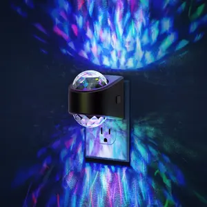 【AUTO ON in Dark】Night Lights Plug into Wall, 9-Color RGB Galaxy with Dusk to Dawn Sensor, Star Projector for Bedroom, Kids, Bathroom, Home Gaming Room Decor, Christmas Gifts